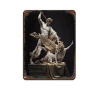 BLJKHTGG Poster retrò in metallo con scritta in lingua inglese "Il mito di Perseo e Medusa", decorazione da parete per bar, grotte, bar, famiglia, garage, decorazione da parete, 30 x 40 cm