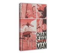 BLJKHTGG Poster su tela a tema anime Chainsaw Man, decorazione per camera da letto, paesaggio, idea regalo, 50 x 75 cm