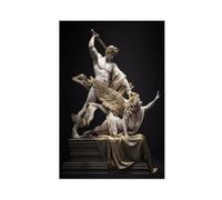 BLJKHTGG Poster su tela con il mito di Perseo e Medusa, decorazione per camera da letto, paesaggio decorativo, idea regalo, 50 x 75 cm