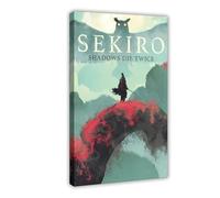 BLJKHTGG Sekiro Shadows Die Twice Poster con videogiochi, idea regalo per giocatori, stampa artistica da parete, 60 x 90 cm