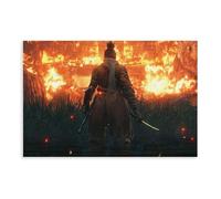 BLJKHTGG Sekiro Shadows Die Twice Poster con videogioco R Gamers Gift Poster su tela, decorazione per camera da letto, paesaggio decorativo, regalo, 20 x 30 cm