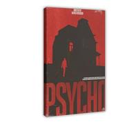 BLJKHTGG Stampa artistica da parete su tela del film Psycho con Alfred Hitchcock, stile horror, 30 x 45 cm