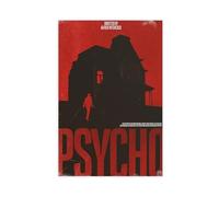 BLJKHTGG Stampa artistica da parete su tela del film Psycho con Alfred Hitchcock, stile horror, 60 x 90 cm