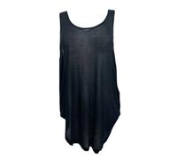 BLK DNM Canotta In Viscosa Nera Da Donna Taglia 16 Grande NWT