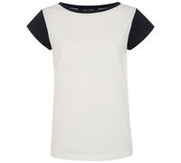 BLK DNM Donna Avorio/Navy Maniche ad Aletta Camicia #BFTJ02 Nwt
