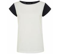 BLK DNM Donna Avorio/Navy Maniche ad Aletta Camicia #BFTJ02 Nwt