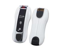 BLKCVDH Custodia protettiva for chiave auto compatibile con Porsche Cayenne 718 MACAN Panamera 911 Boxster modello in fibra di carbonio(White)