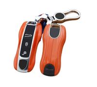 BLKCVDH Custodia protettiva for chiave auto compatibile con Porsche Cayenne 718 MACAN Panamera 911 Boxster modello in fibra di carbonio(Silver Plus)