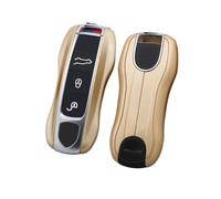 BLKCVDH Custodia protettiva for chiave auto compatibile con Porsche Cayenne 718 MACAN Panamera 911 Boxster modello in fibra di carbonio(Gold)