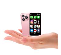 BLKE Mini Phone, Mini Smartphone per Bambini, Schermo HD da 3,0", 2 GB RAM + 16 GB ROM, Face ID, Piccolo, Telefono WIFI Backup Compatto per Bambini, Il Telefono Più Piccolo del Mondo - Rosa
