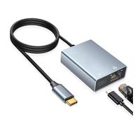 BLKing Adattatore da USB C a Ethernet, da Ethernet a usb c, adattatore di rete da tipo C a RJ45 Gigabit LAN, compatibile con Chromecast Google TV, i-Pad Air (0,9 m)