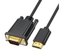 BLKing Cavo da HDMI a VGA, convertitore video analogico da HDMI digitale a VGA, per desktop, laptop, PC, monitor, proiettore, HDTV, Chromebook, Raspberry Pi, Roku, Xbox, PS4 e altri (3 m)