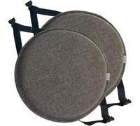 BLLMTEAR 1/2/4 Confezioni Diametro 30cm/33cm/35cm/40cm/45cm Cuscini for Sedia, Cuscino for Sedia da Pranzo Rotondo, Cuscini for Sedie Antiscivolo con Ganci Elastici(4,2pc:30cm/11.8in)