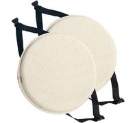 BLLMTEAR 1/2/4 Confezioni Diametro 30cm/33cm/35cm/40cm/45cm Cuscini for Sedia, Cuscino for Sedia da Pranzo Rotondo, Cuscini for Sedie Antiscivolo con Ganci Elastici(3,2pc:40cm/15.7in)