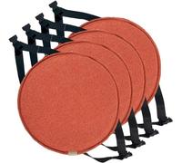 BLLMTEAR 1/2/4 Confezioni Diametro 30cm/33cm/35cm/40cm/45cm Cuscini for Sedia, Cuscino for Sedia da Pranzo Rotondo, Cuscini for Sedie Antiscivolo con Ganci Elastici(2,4pc:40cm/15.7in)