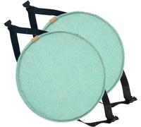 BLLMTEAR 1/2/4 Confezioni Diametro 30cm/33cm/35cm/40cm/45cm Cuscini for Sedia, Cuscino for Sedia da Pranzo Rotondo, Cuscini for Sedie Antiscivolo con Ganci Elastici(1,2pc:40cm/15.7in)