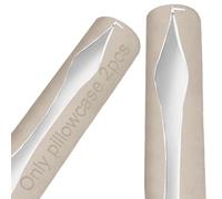 BLLMTEAR 2 Federe for Cuscino Cervicale con Chiusura Lampo - Federa Cilindrica Traspirante for Cuscino Cilindrico con Cerniera, Lavabile(9,2pcs:20x60cm)