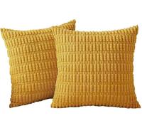 BLLMTEAR Federe Cuscini in Velluto a Coste - Verde Copricuscini Quadrati Elegante Decorativa for Salotto Moderno Cuscino Cerniera Invisibile for Camera da Letto(5,55x55cm/22x22in)