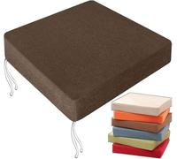 BLLMTEAR Fodera for Cuscino Panca con Cerniera Antiscivolo, Tessuto di Lino, Dimensioni Personalizzate, Coprisgabello Copri Cuscino for Sedile da Giardino for Patio(P,55x3cm/22x1in)
