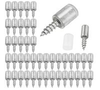 BLLNDX 20 chiodi di supporto per mensole con manicotto in gomma trasparente integrato autofilettante a vite a strato staffa per pannello non perforante granuli armadio mensola fissa staffa per chiodi