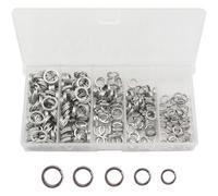 BLLNDX 250PCS Pesca Split Ring Combo Kit In Acciaio Inox Doppio Filo Piatto Snap Ring Bait Tackle Connettore Gancio Accessori