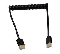 BLLNDX Cavo a spirale da HDMI a HDMI, adattatore da HDMI a HDMI, cavo a spirale, diametro esterno 4,5 mm, lunghezza 1,5 m, 4 K a spirale da HDMI maschio a HDMI femmina, cavo di prolunga HDMI a spirale