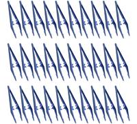 BLLNDX Pinzette usa e getta da 13 x 2,3 cm, 30 pezzi, clip in plastica per kit di pronto soccorso medico, artigianato, garza, laboratorio, scuola, mini batteria di ricambio, cosmetici, blu