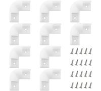 BLLNDX Set di 10 pezzi in alluminio scanalato angolo kit con viti 90 gradi connettore V 16 x 16 mm kit alloggiamento luce lineare per mobili da cucina sistemi di illuminazione striscia