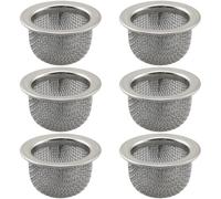 BLLNDX Set di filtri affumicati da cocktail da 6 pezzi, set da viaggio a doppio strato con diametro a rete da 3,3 cm, in acciaio inox, lavabile per strumenti di miscelazione del whisky