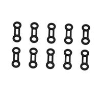 blloocod 10x Moschettoni Arrampicata Roccia Anelli Bloccaggio Corde Sicurezza Fermacorda Multiuso Connettore Anello Limitatore Attrezzatura- Nero