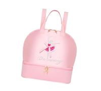 blloocod Zaino portaoggetti per danza classica e latina, zainetto per bambini scuola elementare e asilo, con scomparti organizzati- Rosa