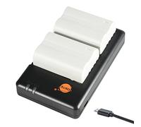 BLM-5 Batteria al litio (2 pacchi) e caricatore doppio compatibile con PS-BLM5 BLM5 and Olympus E1 E5 E3 E300 E330