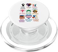 BLM Human Rights Feminism Trans Science Books LGBTQ Kindness PopSockets PopGrip per MagSafe