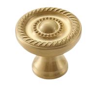 BLMAGS Maniglia for porta in ottone for armadio, cassettiera, rotonda, foro singolo, retrò, leva for porta interna, scenari multipli disponibili(Gold)