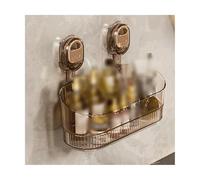 BLMAGS Scaffale da Bagno Multifunzionale in Plastica, Minimalista, Pensile, A Parete, 4 Ripiani, Grigio, Bianco, Oro