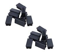 Blmirror 16 PZ Inserti Per Tappi Rettangolari Nel Plastica Nera Inserti 20Mm X 40Mm