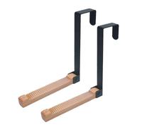 Blmirror 2 Confezioni di Stendibiancheria da Appendere Alla Porta, Stendibiancheria Pieghevole da Appendere Alla Porta per Soggiorno, Camera da Letto, Bagno, Portatile e Versatile, Nero
