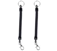 Blmirror 2X Catenaccio Nero Spring del della Bobina Cinghia di Corda Key Chain