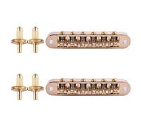Blmirror 2X Gold Tune-O- Electric Roller Saddle Bridge Lp Ponte per Chitarra Elettrica Corea