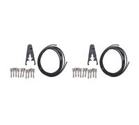 Blmirror 2X Kit Cavi Pedale per Chitarra Saldatura 10Ft Angle Audio 6.35 Tappi per Pedali Effetti per Chitarra