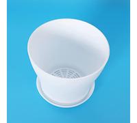 Blmirror 3X Fioriera di plastica per Piante fioriera con Vassoio piattino Rotondo lucentezza Home Garden Decor