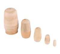 Blmirror Bambole di Nidificazione Russe Non Verniciate Bambole di Nidificazione in Bianca DIY Kit di Bambole di Nidificazione Incompiute Bambole di Nidificazione per Bambini