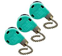 Blmirror Interruttore Ventilatore un Soffitto da 3 Pezzi 3 Velocità 4 Fili ZE-268S6 Interruttore per Catena di Trazione Della Ventola Interruttore di Controllo Velocità Ricambio