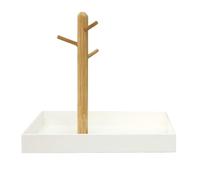 Blmirror Vassoio per Tavolo da Ingresso, Vassoio Raccoglitore con Rastrelliera nel Legno un 3 Livelli per Chiavi, Bracciali, Orologi, Gioielli, Telefono B