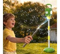 BLmukce Lampada da strada, macchina per bolle di sapone con telecomando a bacchetta magica, regolabile in altezza, 120 cm, per esterni, con luce, regalo di compleanno per bambini (verde)