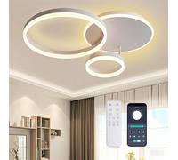 BLMYL Lampadario LED Soffitto Dimmerabile,54W Plafoniera Camera da Letto, Plafoniera Led Lampadario Soggiorno Moderna Rotonda,lampada da soffitto LED per Camera da Letto, Soggiorno, Salone