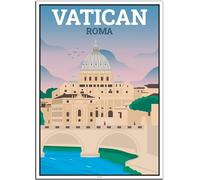 BLN PRINT Vaticano Roma (1) - Poster vintage da viaggio