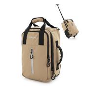 Blnbag M7 - Trolley da viaggio 40×20×25 cm Materiale impermeabile, piccola Valigia, cabin bag max 20L, borsone per aereo leggero 2 ruote, Bagaglio morbido Scomparto imbottito per laptop, Champagne