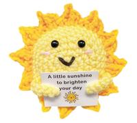 BLNC Bambola sole lavorata a maglia, un regalo di addio pieno di energia positiva, regalo di compleanno, anniversario e incoraggiamento per amici, familiari, colleghi e compagni di classe.