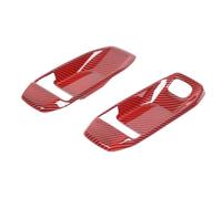 BLNETU Auto Porta Maniglia Interna Ciotola Decorazione Dell'autoadesivo Della Copertura Trim Per Jeep Per Wrangler JL Per Gladiator JT 2018 2019-2023 (Red Carbon-2Doors)
